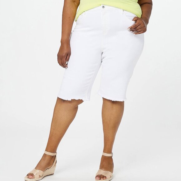 All Worthy Hunter McGrady Denim Bermuda Shorts  13975 - Picture 1 of 2